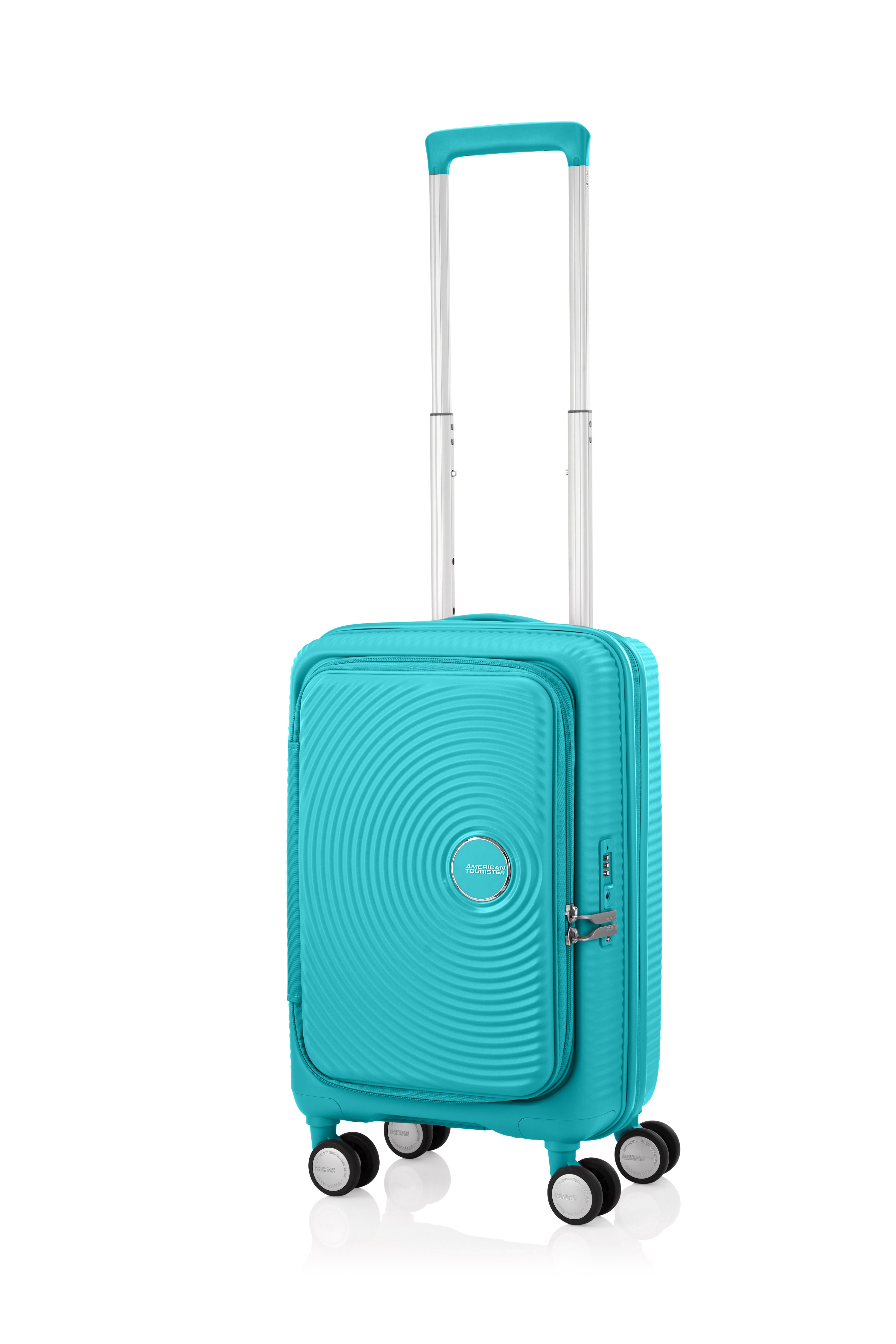[レンタル] [1-3泊向けサイズ]AMERICAN TOURISTER CURIO スピナー55 エキスパンダブル 33L/拡張時42L ハードスーツケース ターコイズ