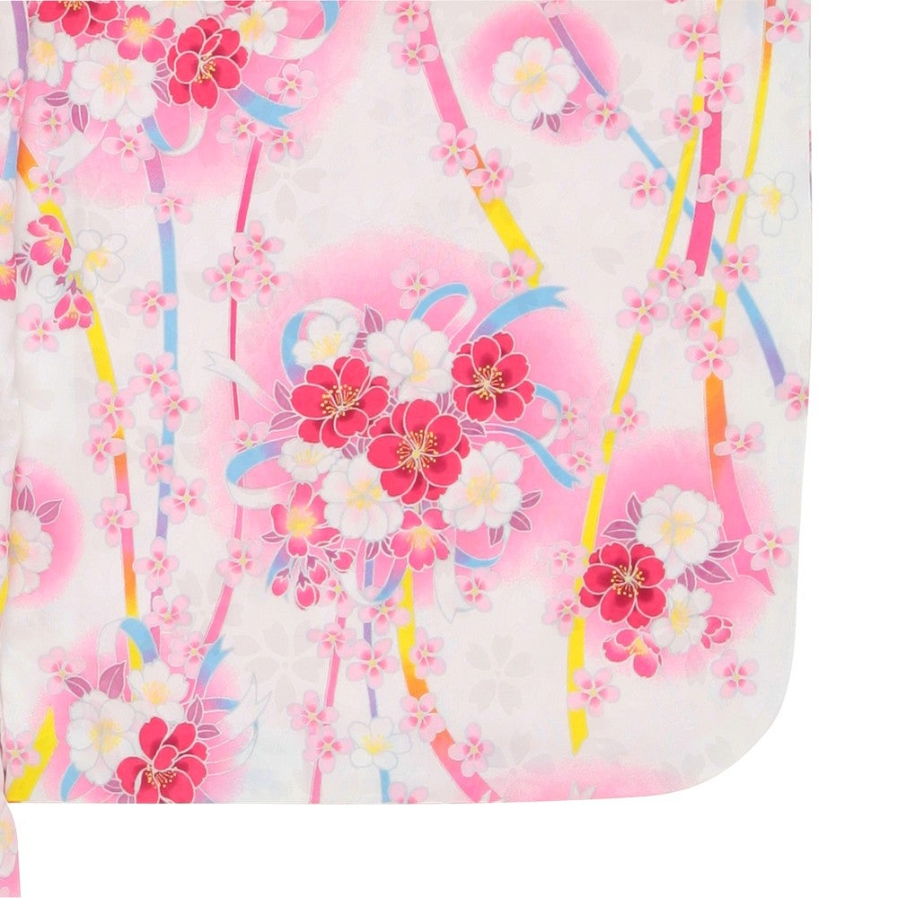 [レンタル] 七五三/節句 着物セット 7歳女の子 短冊風 流れ桜の宅配レンタル - 2