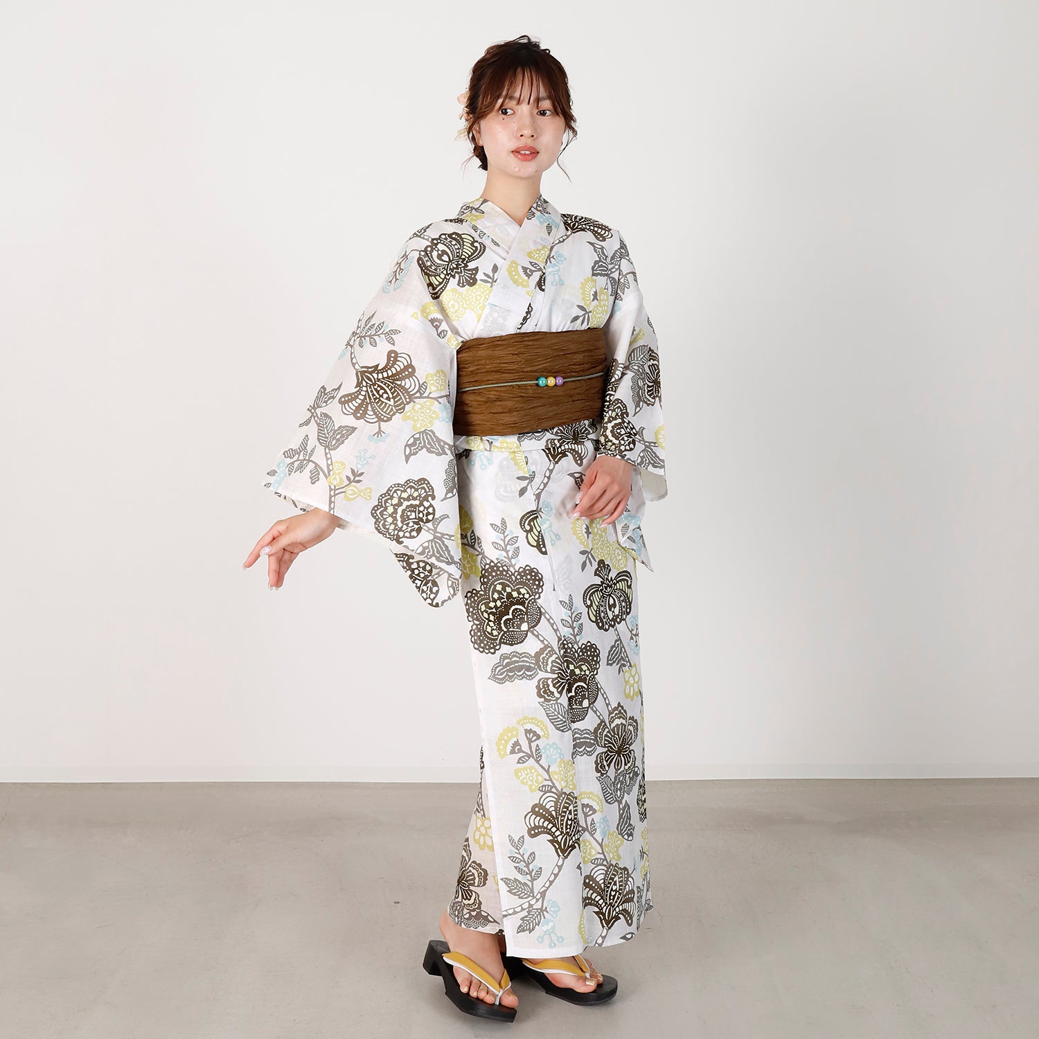 [レンタル] [2025新作]SION レディース浴衣 花柄 フリーサイズの宅配レンタル - 4