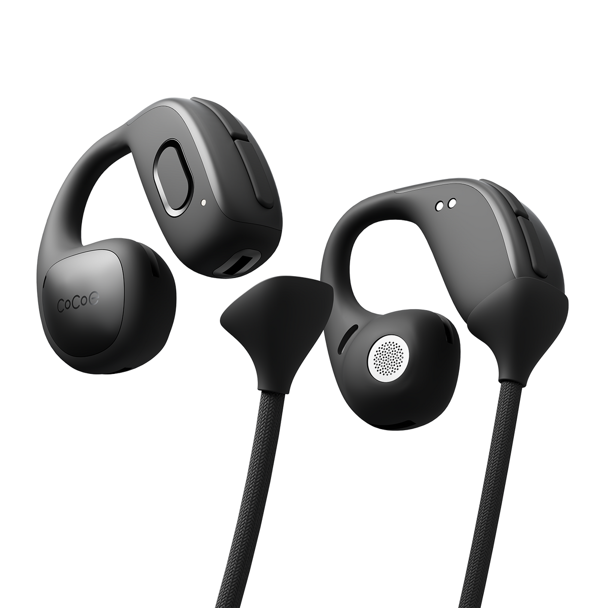 [レンタル] cocoe Ear(ココエイヤー) オープンイヤー型 集音器 ブラック