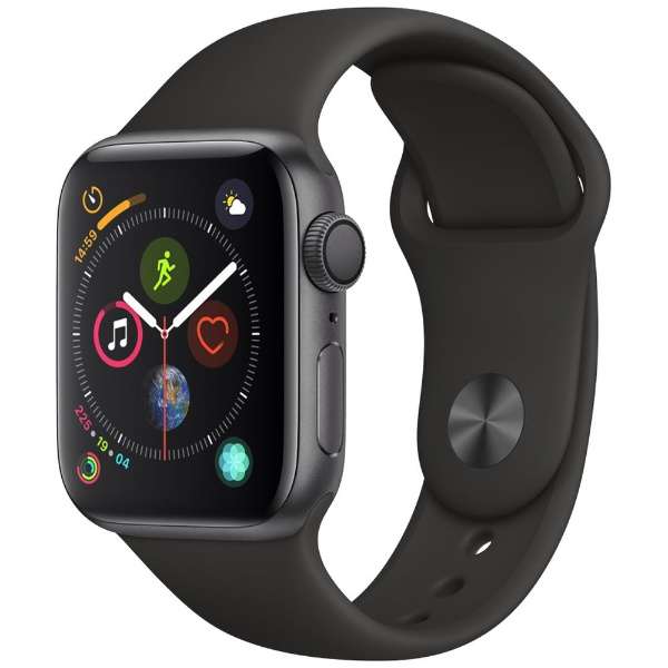 [レンタル] Apple Watch Series 4（GPSモデル）- 40mm スペースグレイアルミニウムケースとブラックスポーツバンド MU662J/A