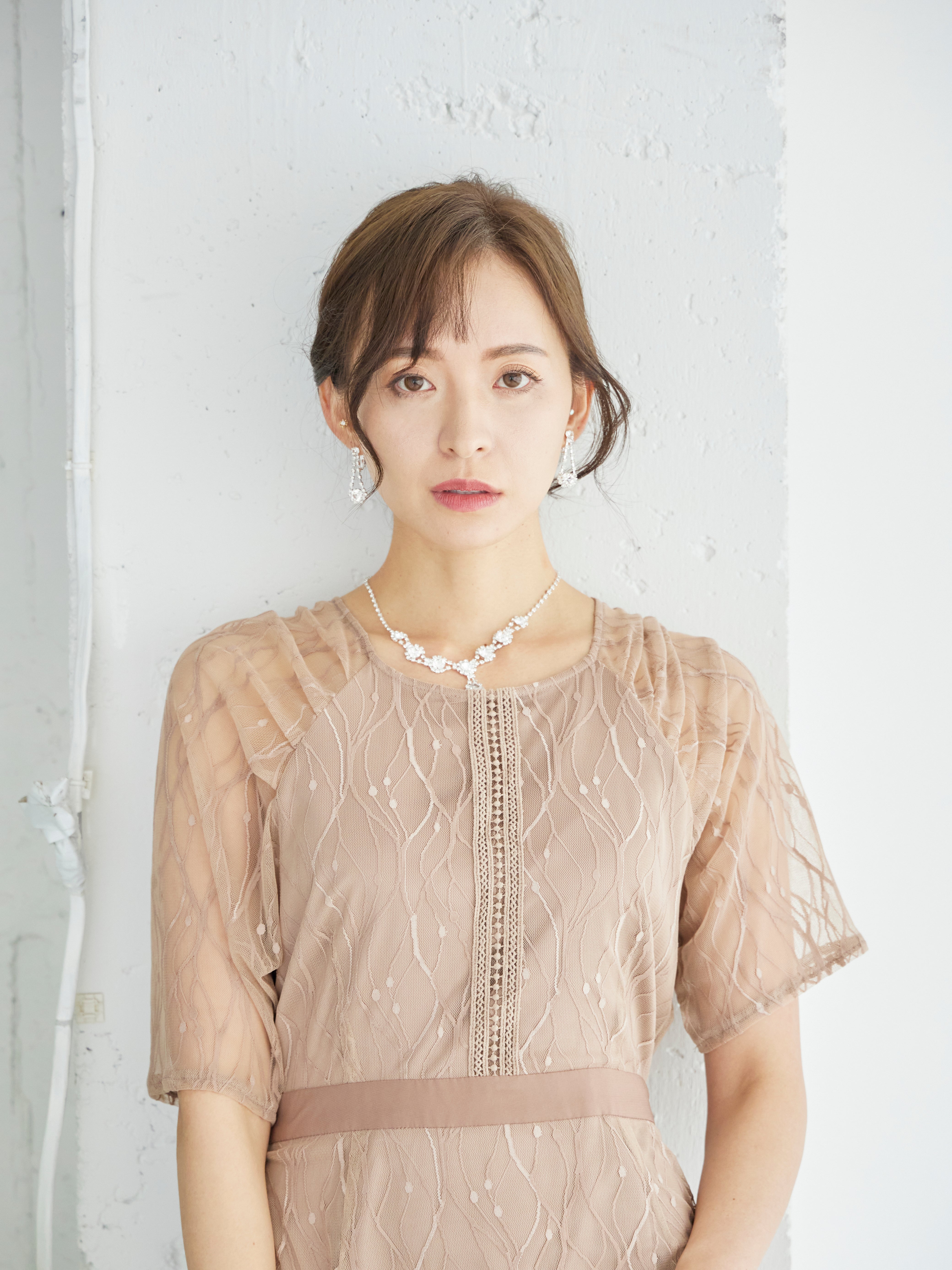 [レンタル] BELINDA DE CAPRIS ラグランスリーブレース ワンピースドレス ベージュの宅配レンタル - 9