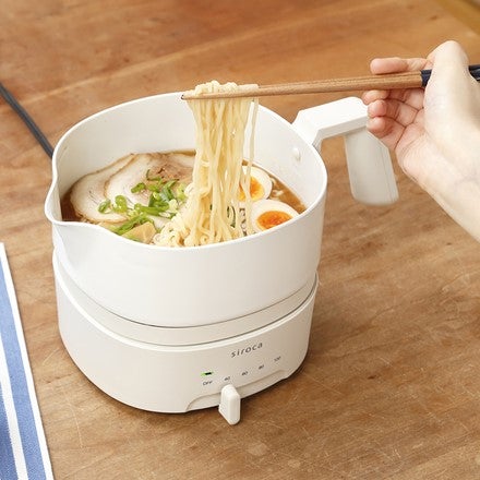 [レンタル] siroca おりょうりケトル ちょいなべ レンティオオリジナル RN-SK-M153(C) アイボリー [丸洗い可/温度調整機能] - 2