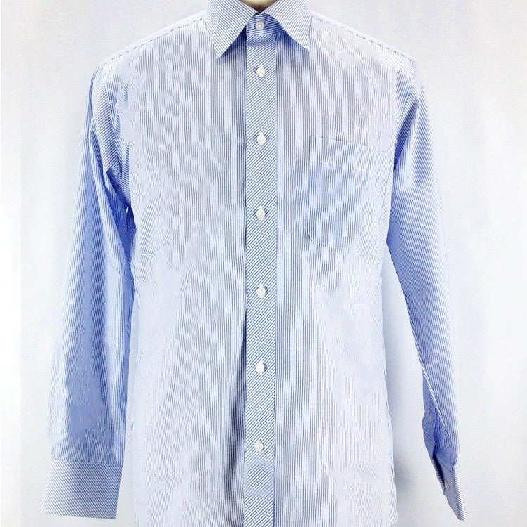 [レンタル] アダム＆イブ メンズワイシャツ 長袖 ブルー ペンシルストライプ (Mサイズ / Lサイズ / LLサイズ)の宅配レンタル - 3
