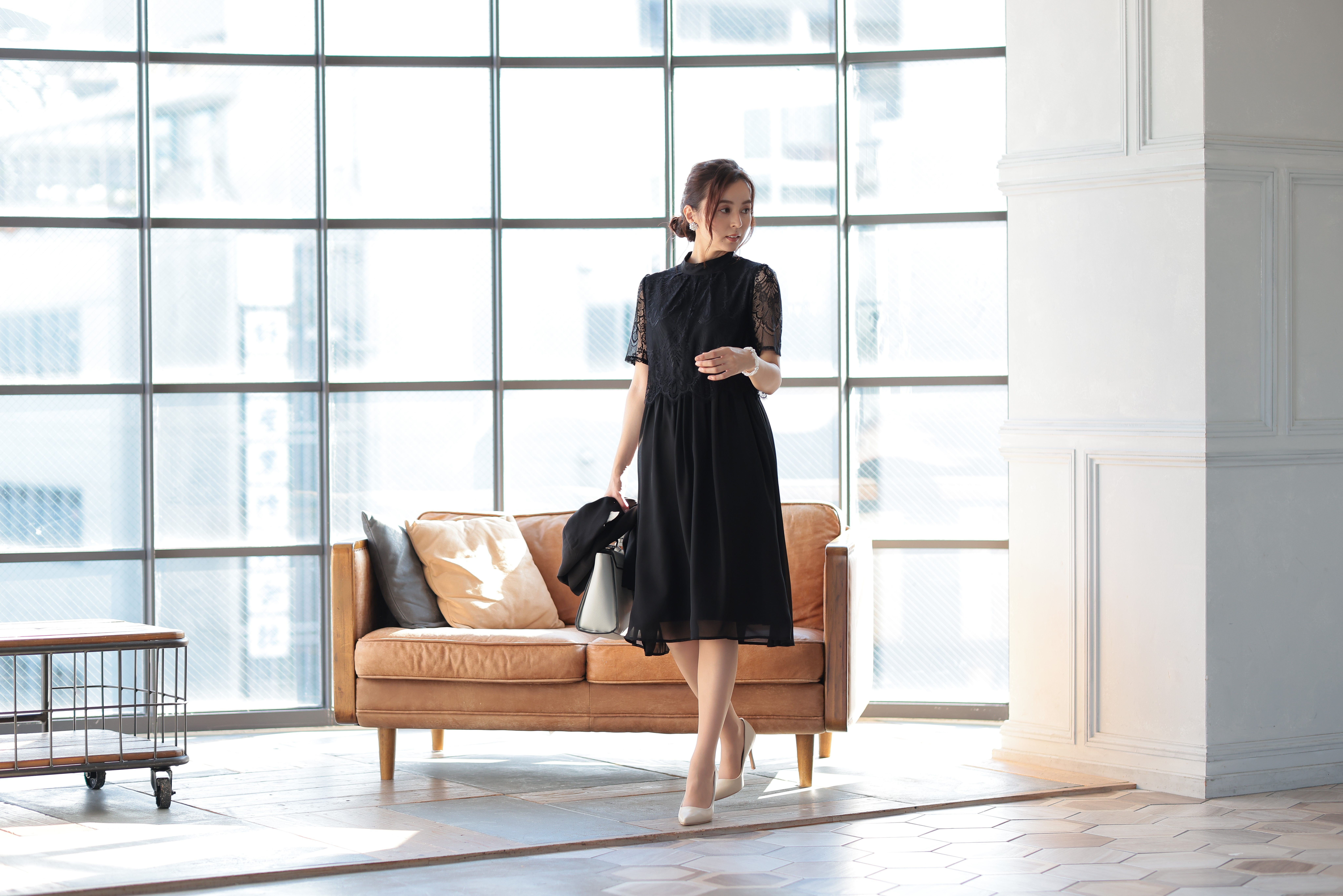 アートマリー ボトルネックワンピースジャケットスーツ【2点セット】ブラック