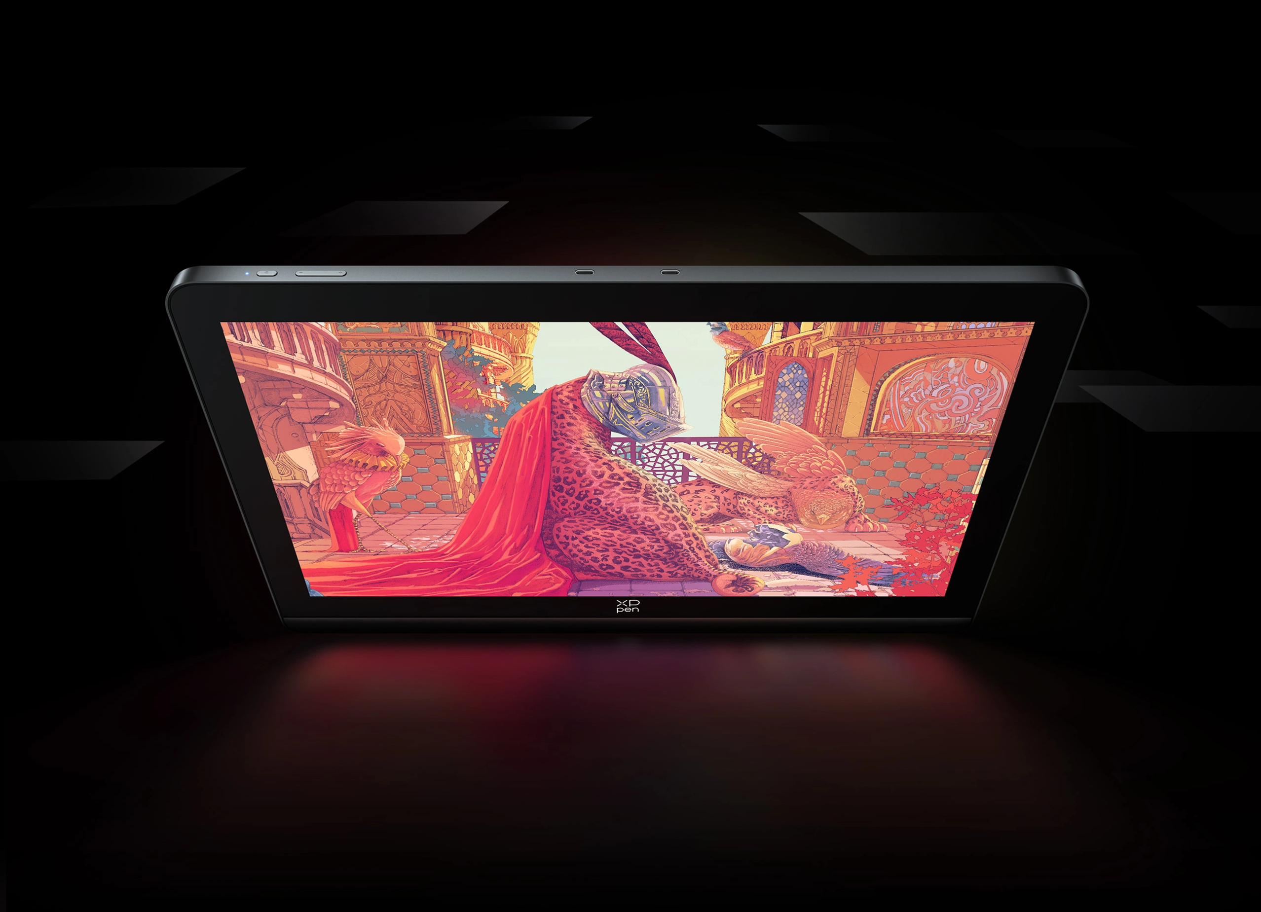 XP-Pen Artist Pro 19 (Gen 2) ARTPP180UH_JP2 液晶ペンタブレット 暗所での本体デザインカット - 9