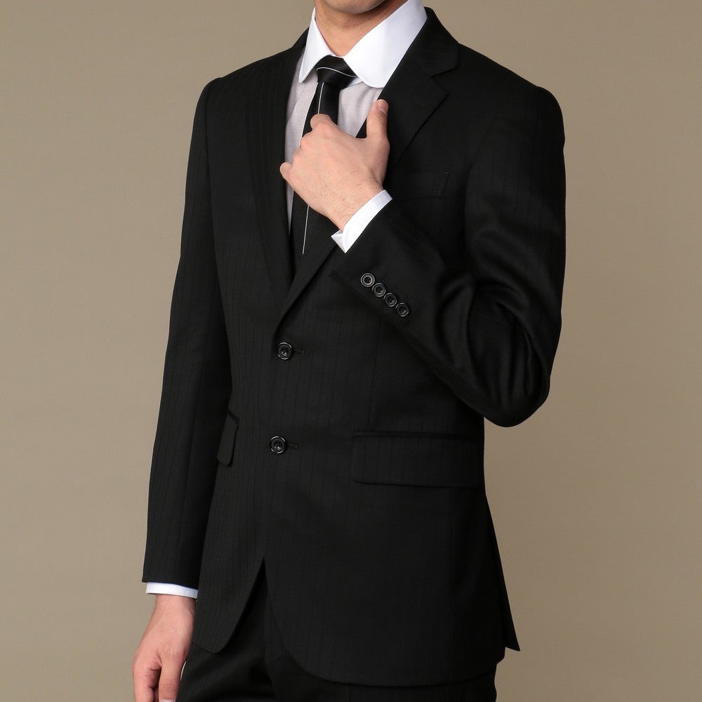 [レンタル] タケオキクチ シャドーストライプ メンズスーツ2点セット(ジャケット+パンツ) ブラックの宅配レンタル - 4