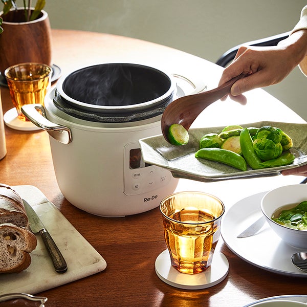 [レンタル] Re・De Pot リデポット 電気圧力鍋 2L スロークッカー ホワイト PCH-20LW - 5