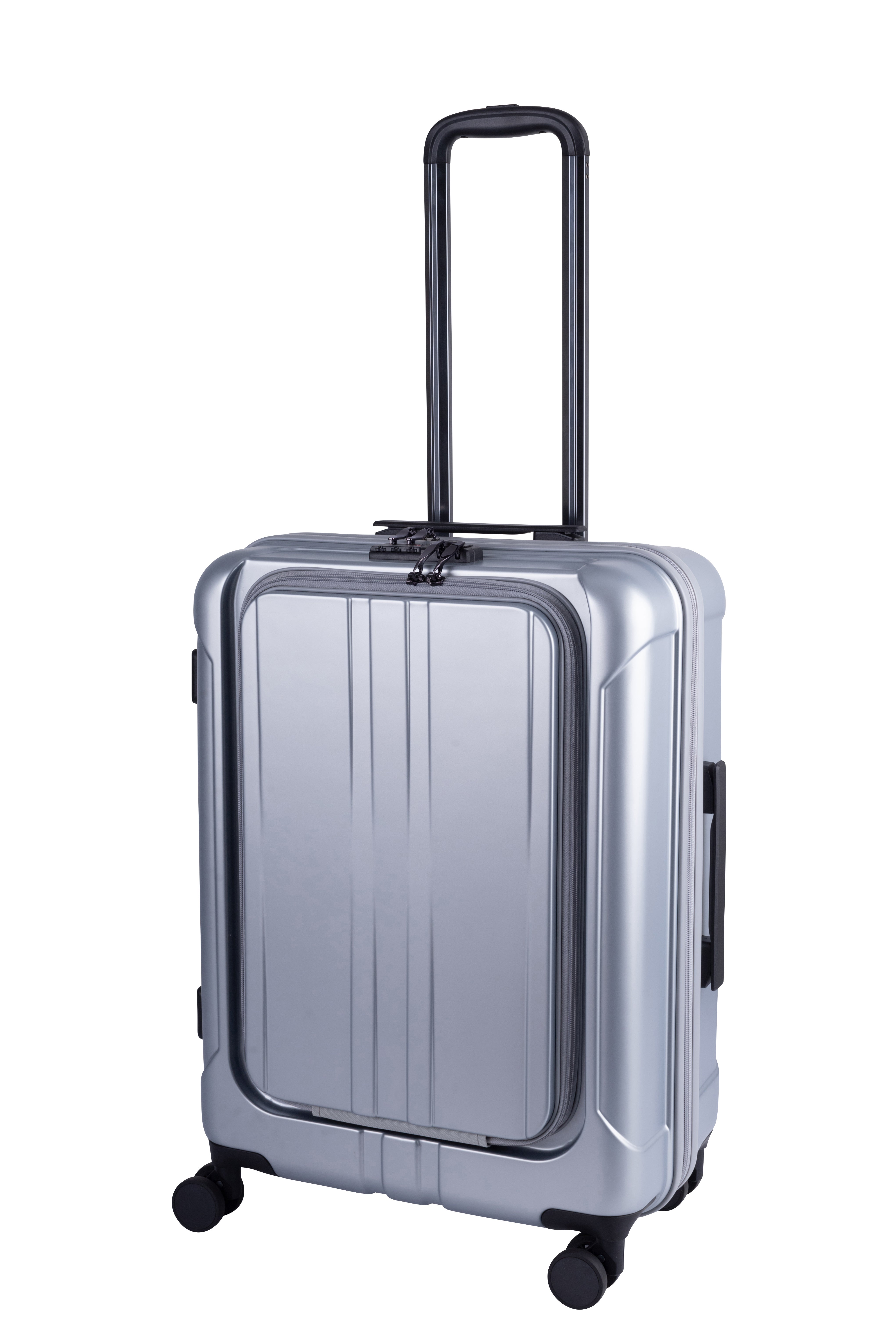 [レンタル] [3-5泊向けサイズ]グランプラス クイック 60L ハード スーツケース シルバー