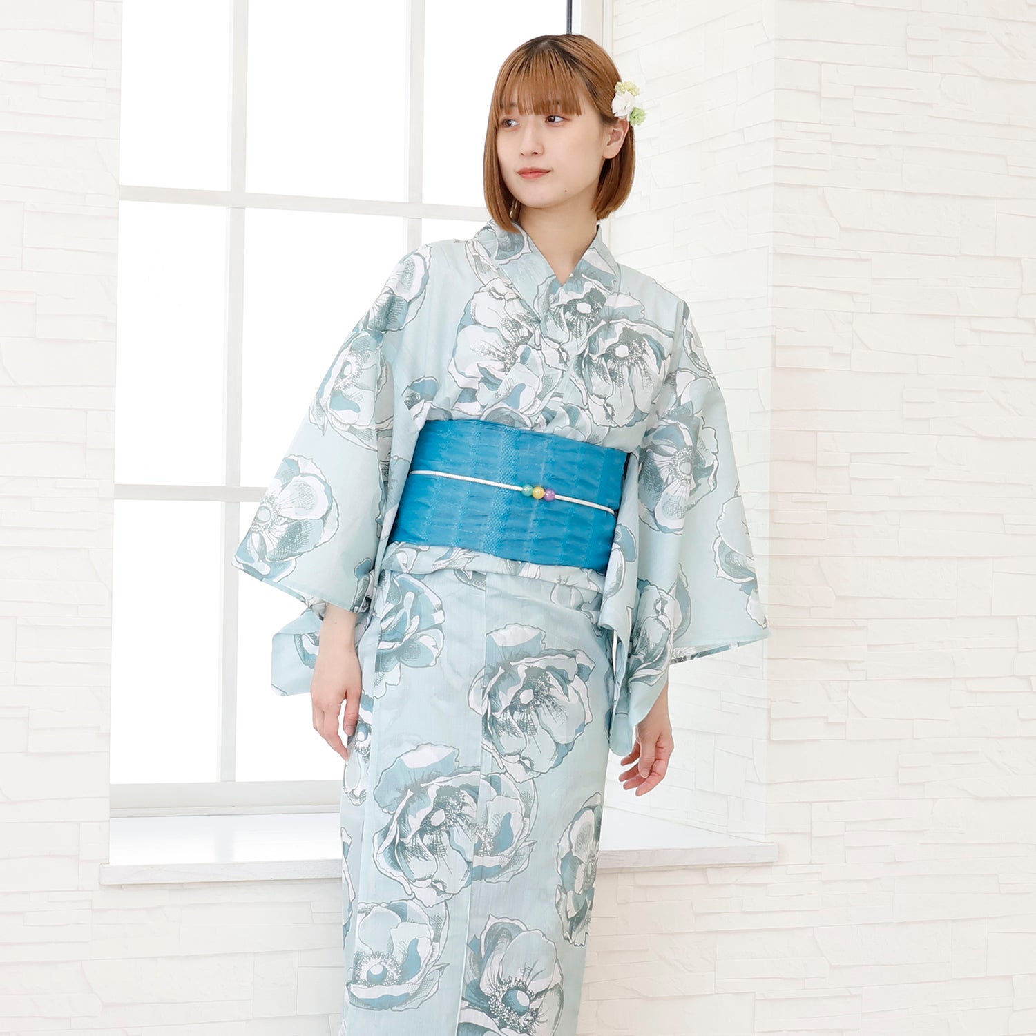 [レンタル] [2025新作]SION レディース浴衣 椿 フリーサイズの宅配レンタル - 2