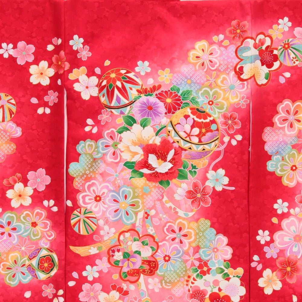 [レンタル] 女の子 お宮参り 産着レンタル6点フルセット 正絹 鞠 桜の宅配レンタル - 3