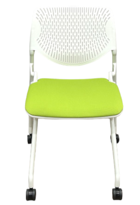 [レンタル] オカムラ ミーティングチェア ルナ 2個セット ライムグリーン