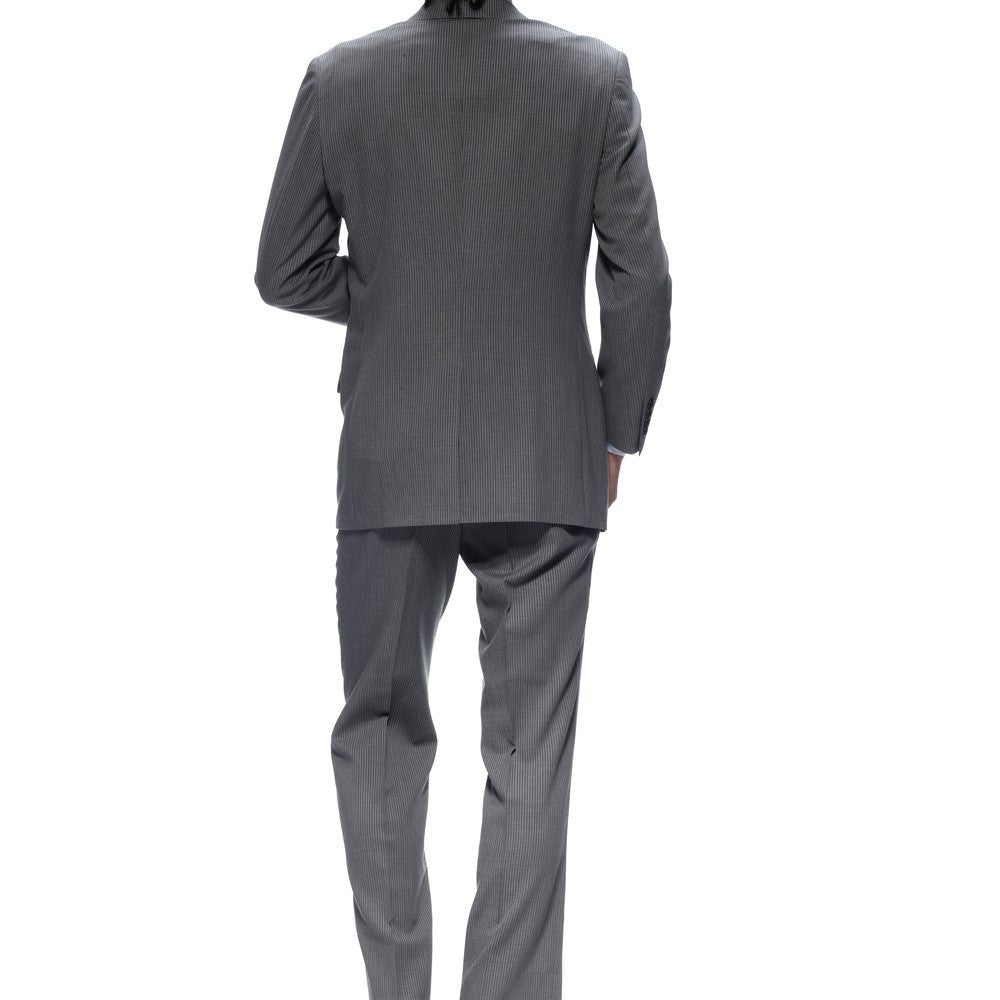 [レンタル] ダーバン ストライプ メンズスーツ2点セット(ジャケット+パンツ) グレーの宅配レンタル - 2