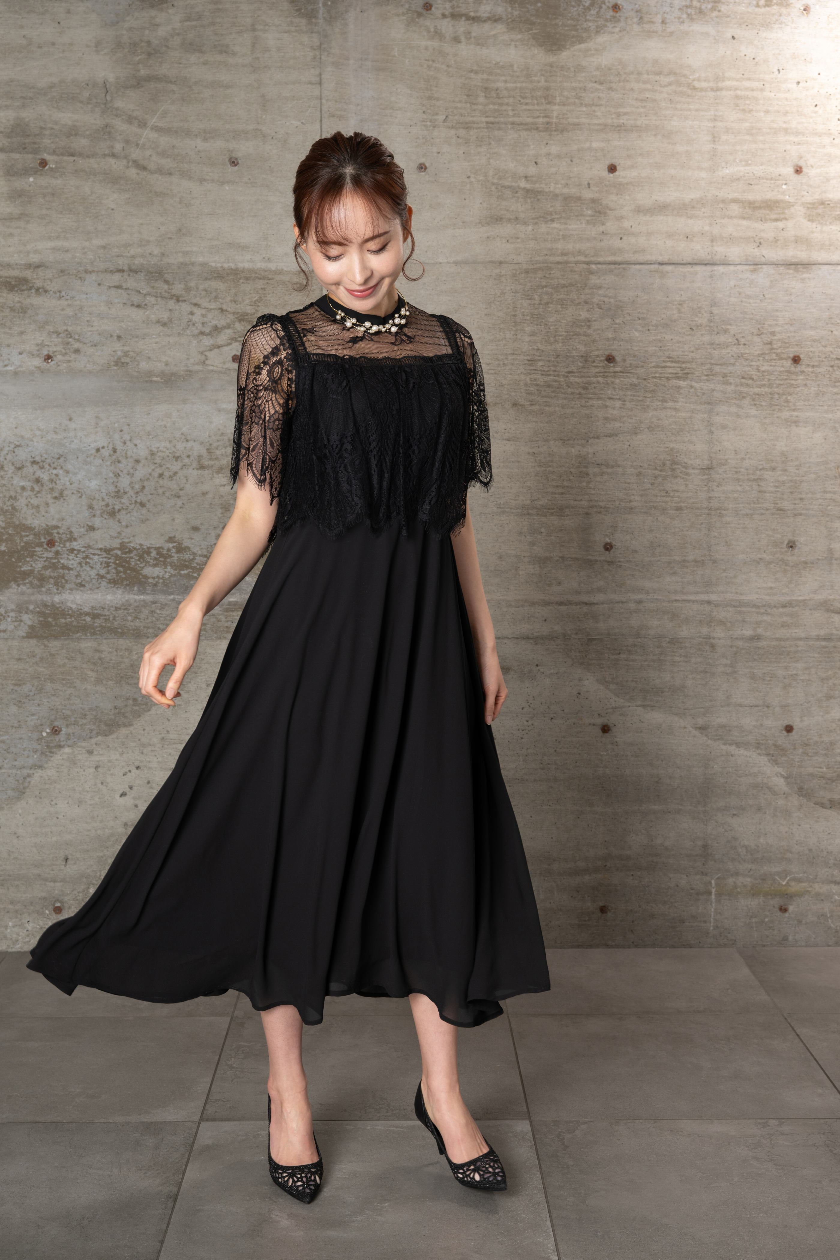 [レンタル] BELINDA DE CAPRIS スタンドカラーフレアドレスの宅配レンタル - 9