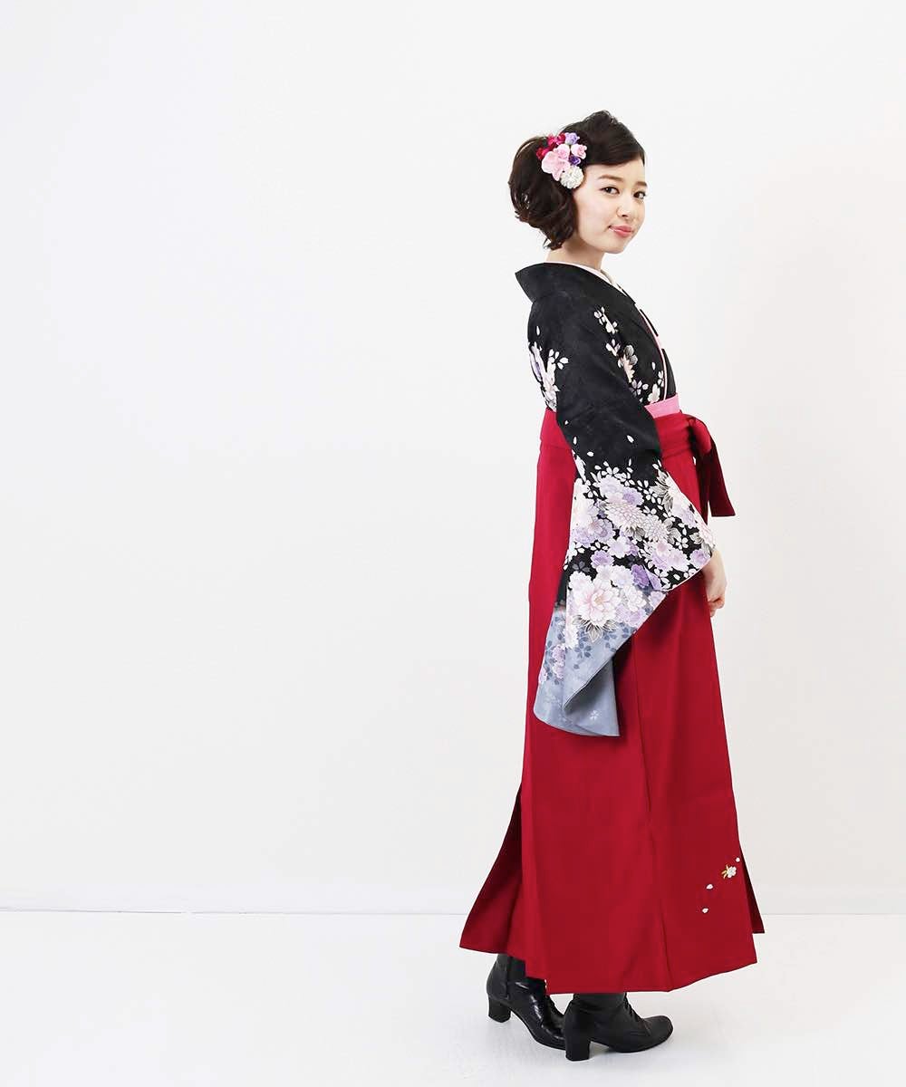[レンタル] 【対応身長157cm～165cm】卒業式 袴 レンタル フルセット 女性 袴セット-828の宅配レンタル - 20