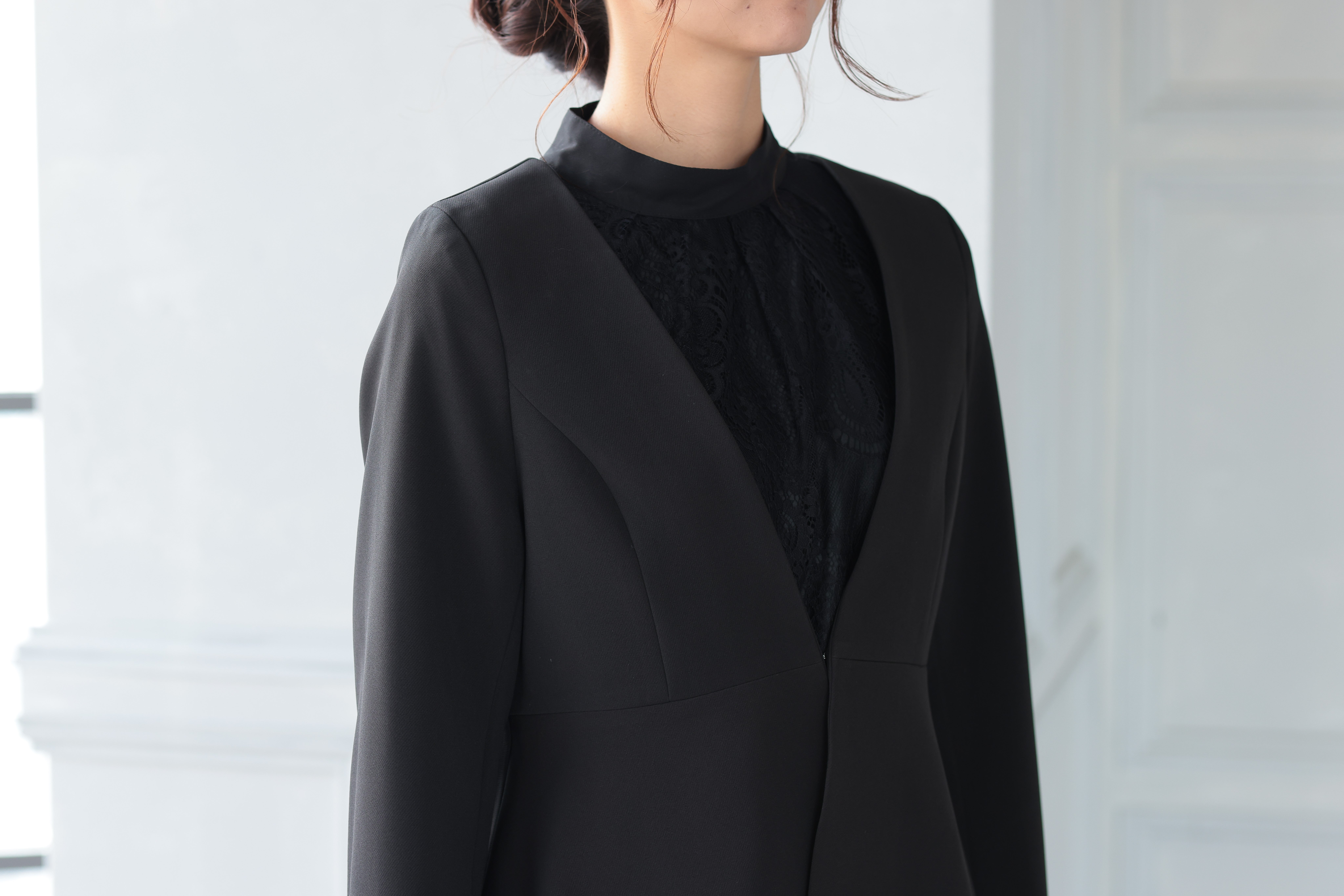 [レンタル] アートマリー ボトルネックワンピースジャケットスーツ【2点セット】ブラックの宅配レンタル - 5