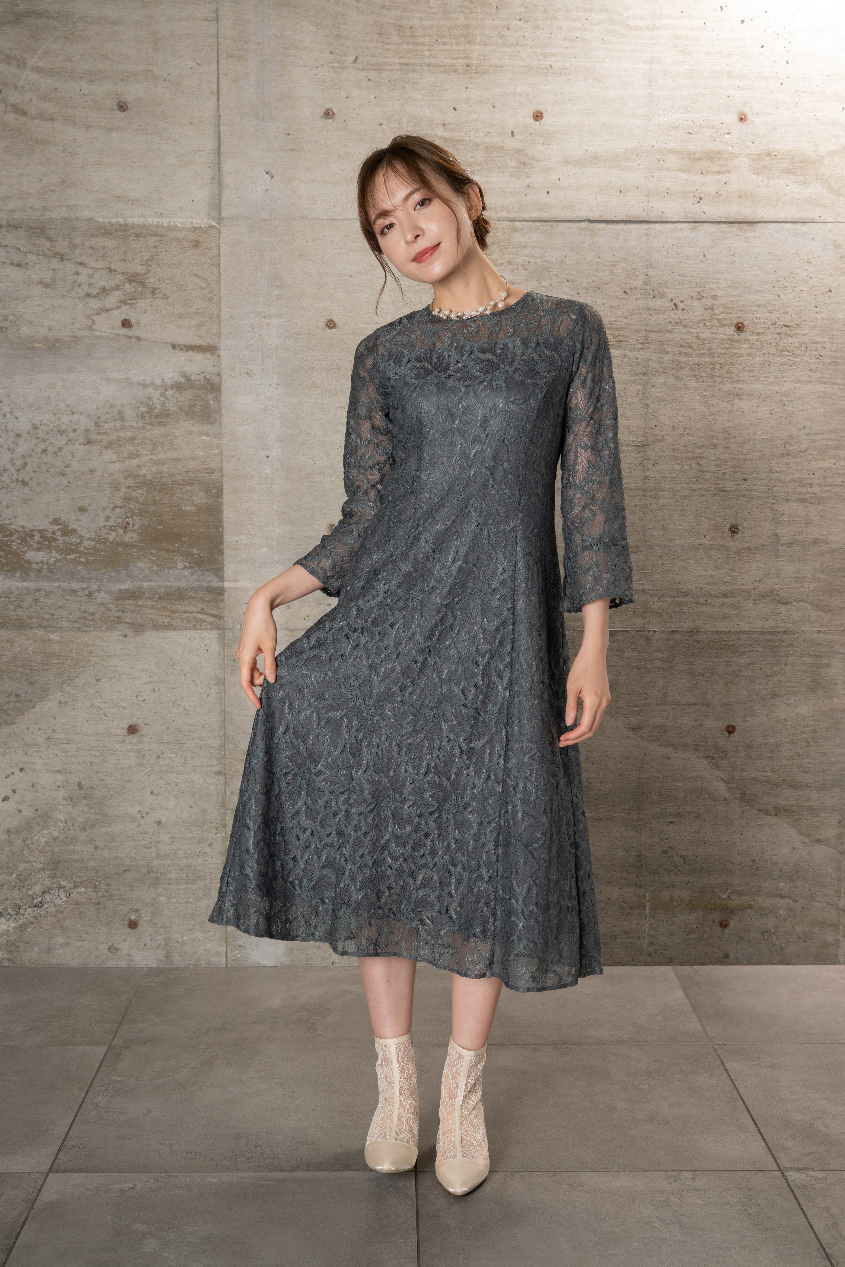 [レンタル] BELINDA DE CAPRIS レースベルスリーブワンピース ワンピースドレスの宅配レンタル - 12