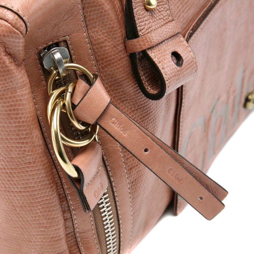 [レンタル] レディース クロエ 型押しPVC ビッグロゴ ハンドバッグ - 5