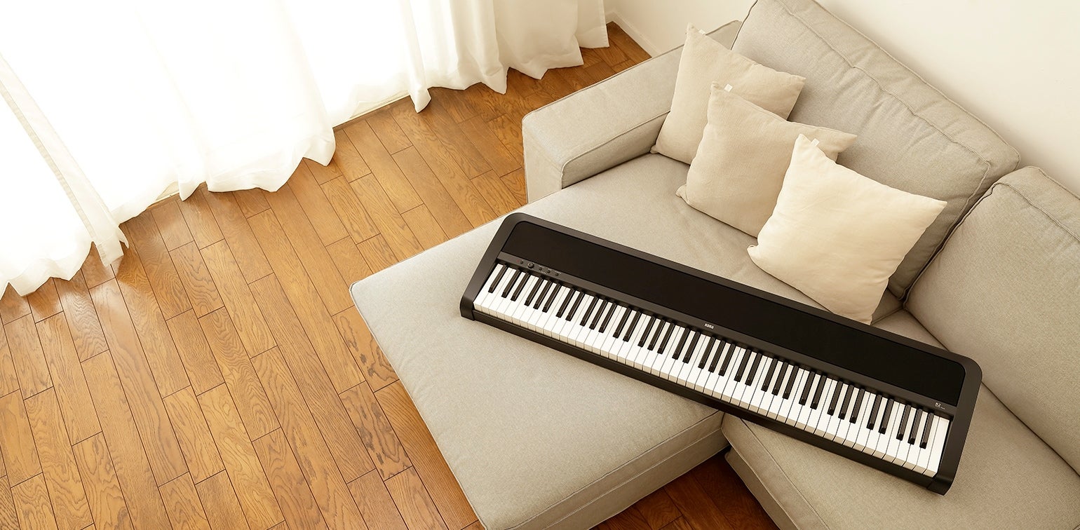 [レンタル] KORG B2 電子ピアノ 88鍵盤 ブラック [ダンパーペダル、譜面立て付き] - 6