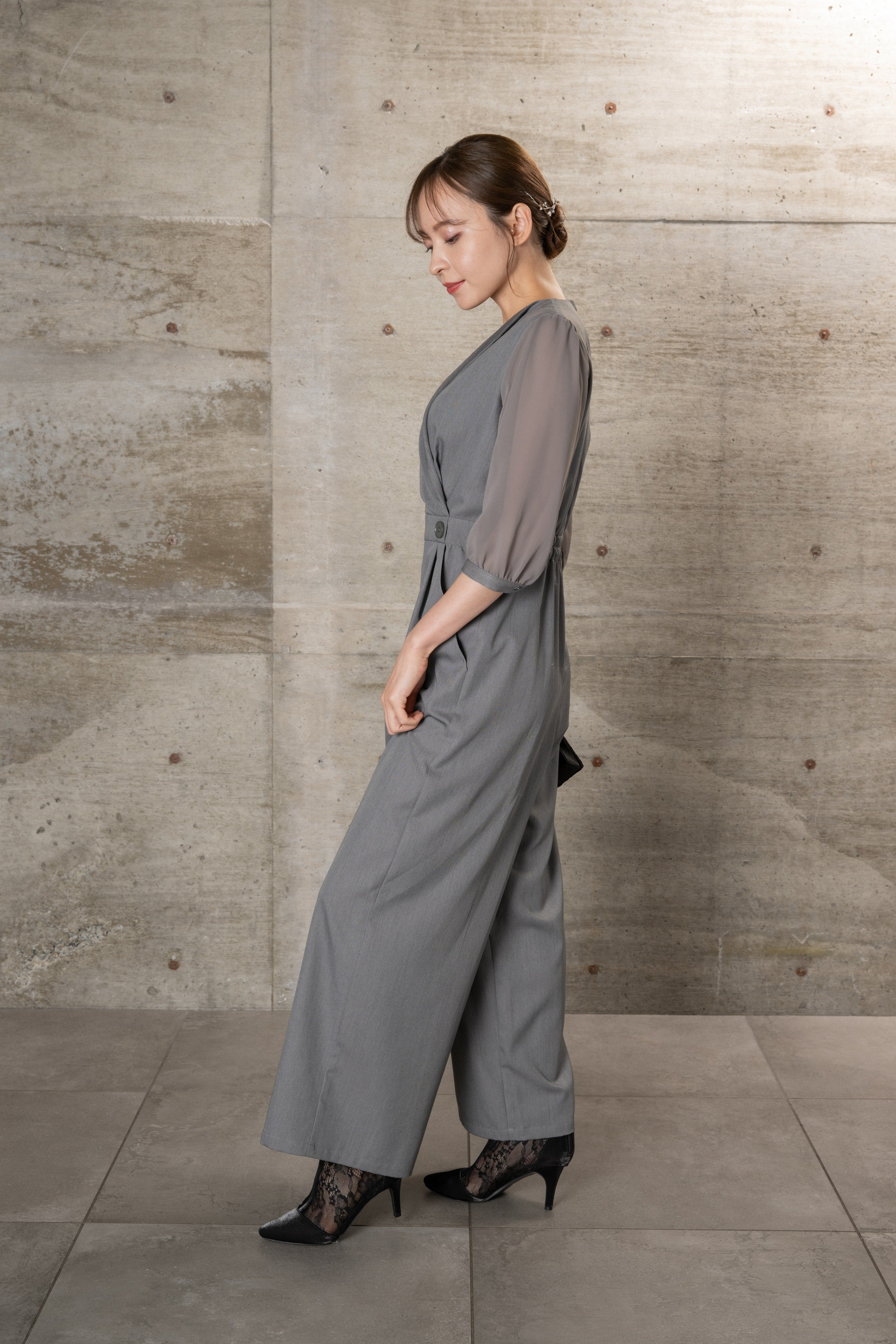 [レンタル] BELINDA DE CAPRIS カシュクール袖シフォンオールインワン パンツドレスの宅配レンタル - 10