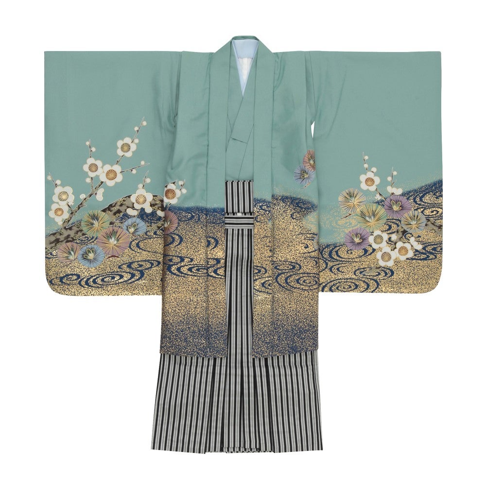 [レンタル] 七五三/節句 袴セット 5歳 男の子 河川美 梅花の宅配レンタル - 4