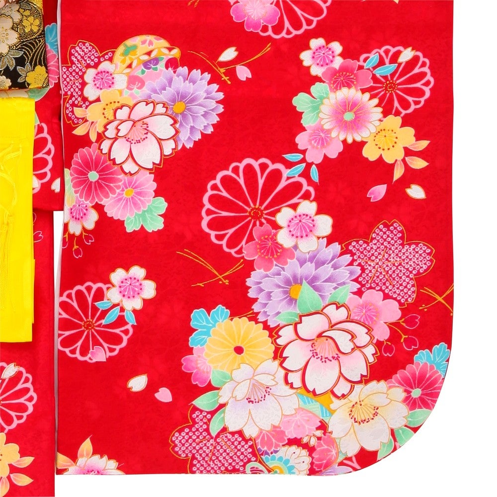 [レンタル] 七五三/節句 着物セット 7歳女の子 可憐 花々の宅配レンタル - 2