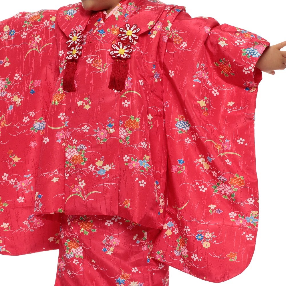 [レンタル] 七五三/節句 被布セット 3歳女の子 水玉模様 小花の宅配レンタル - 4