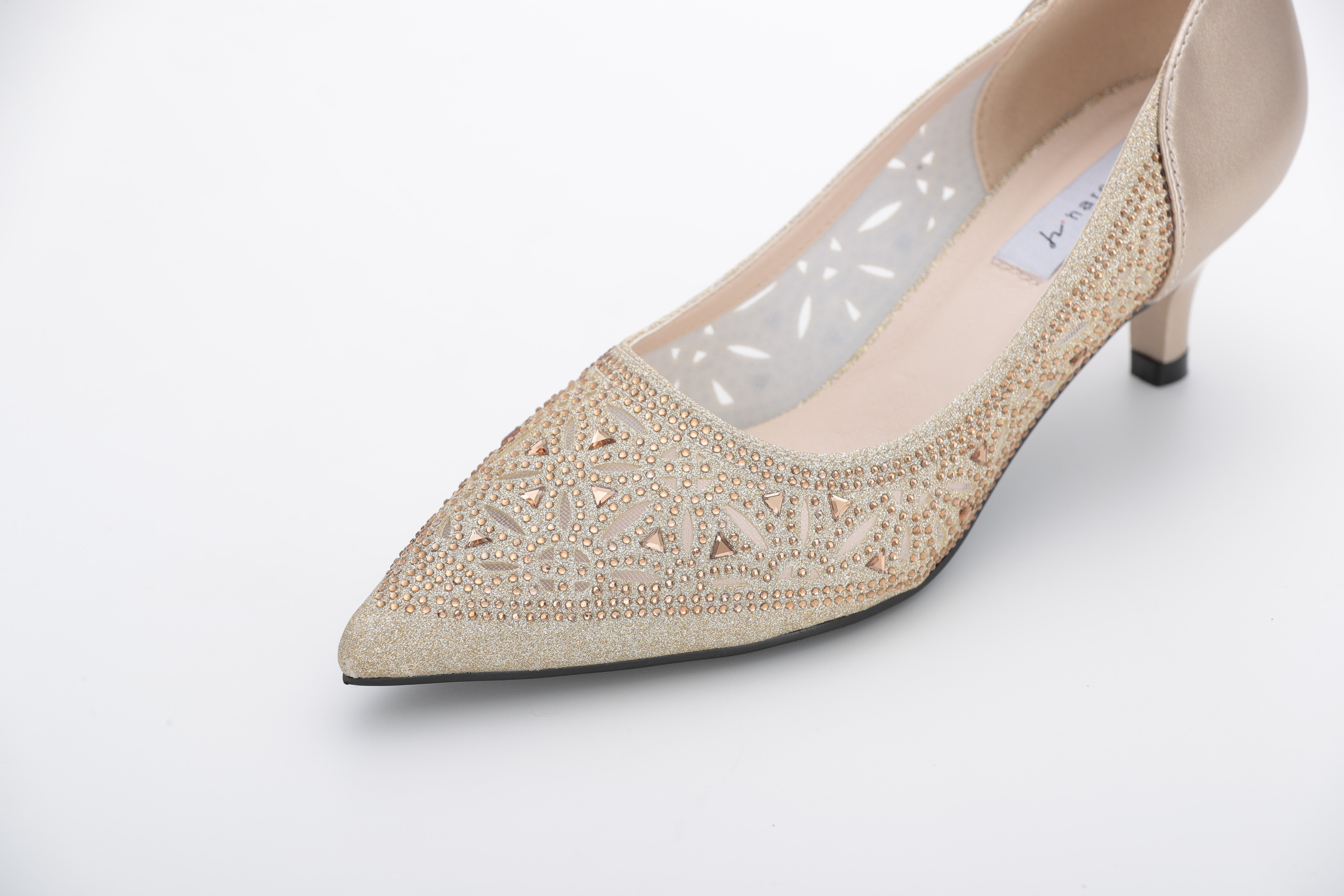 [レンタル] アートマリー 幾何学柄グリッターパンプス ゴールドの宅配レンタル - 4