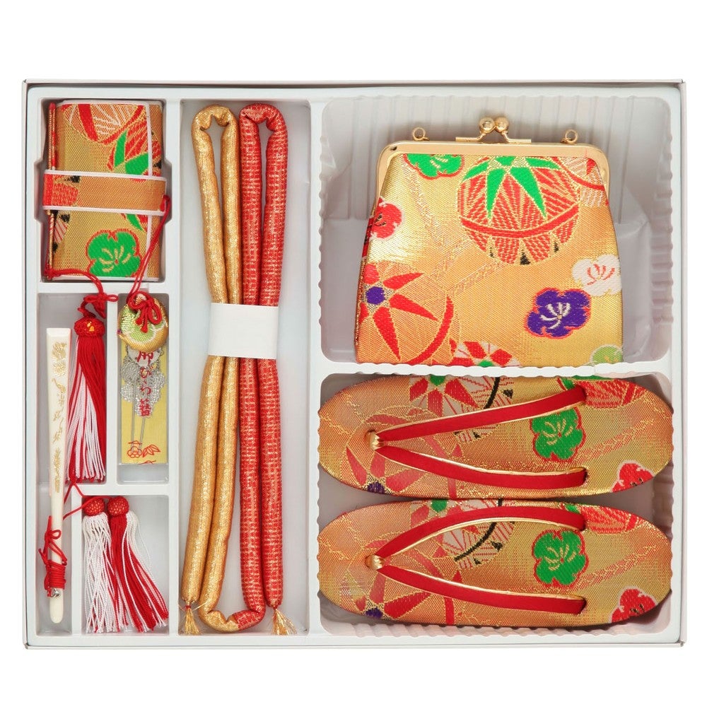 [レンタル] 七五三/節句 着物セット 7歳女の子 古典柄 御所車の宅配レンタル - 3