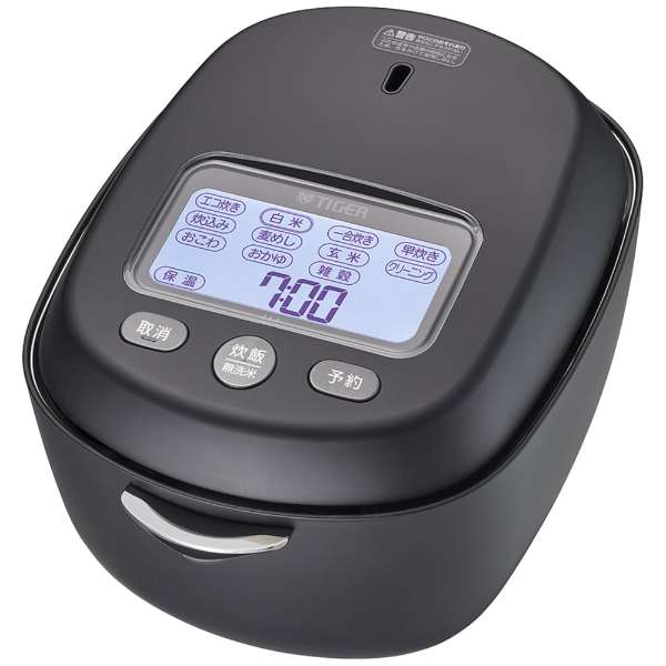 [レンタル] [3.5合炊き]タイガー魔法瓶 土鍋ご泡火炊き JRX-S060 土鍋圧力IH式 炊飯器 ストーンブラック