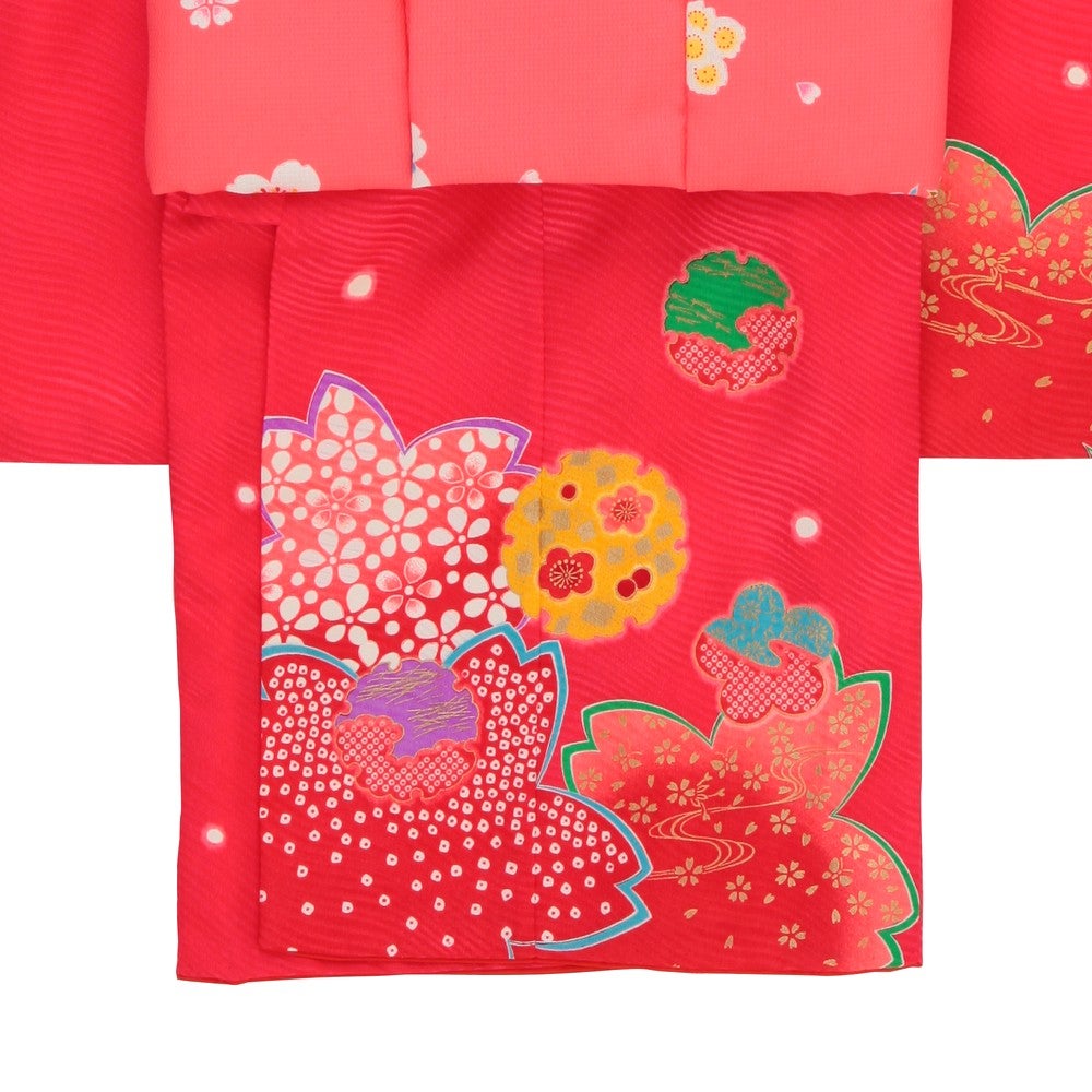 [レンタル] 七五三/節句 被布セット 3歳女の子 被布セット 大胆桜模様Aの宅配レンタル - 3