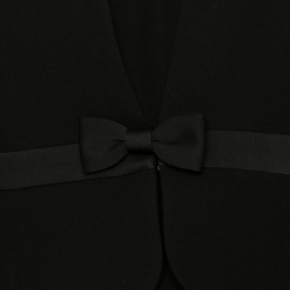 [レンタル] ロイヤルパーティー ワンピーススーツ3点セット(ジャケット+ワンピース+リボンブローチ) フォーマルブラックの宅配レンタル - 5