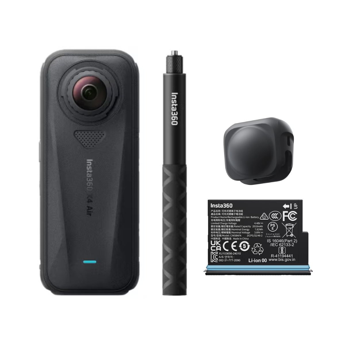 Insta360 X4 Air 360度カメラ スターターキット(レンズキャップ・予備バッテリー・114cm 見えない自撮り棒)