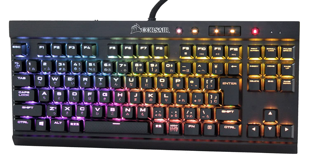 Corsair K65 RAPIDFIRE CherryMX Speed RGB COMPACT-日本語 USB ゲーミングキーボード- KB356  CH-9110014-JP