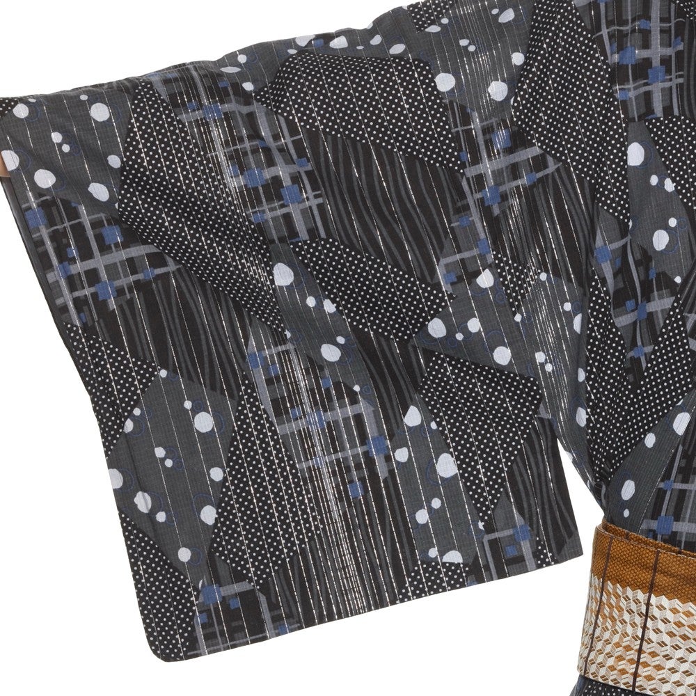 [レンタル] リョウコ・キクチ(R.KIKUCHI) メンズ浴衣 フルセット 格子柄 身長目安175cm・180cmの宅配レンタル - 14