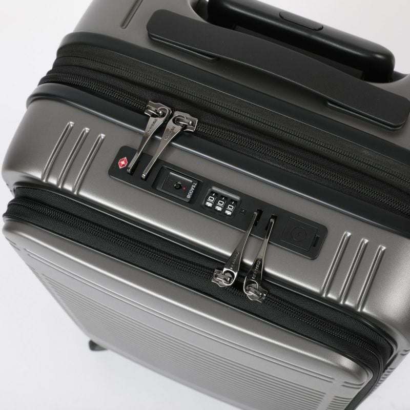 [レンタル] [1-3泊向けサイズ]BERMAS EURO CITY2 No.60295 フロントオープンファスナー38L 48cm ハードスーツケース ジェットブラックの宅配レンタル - 16