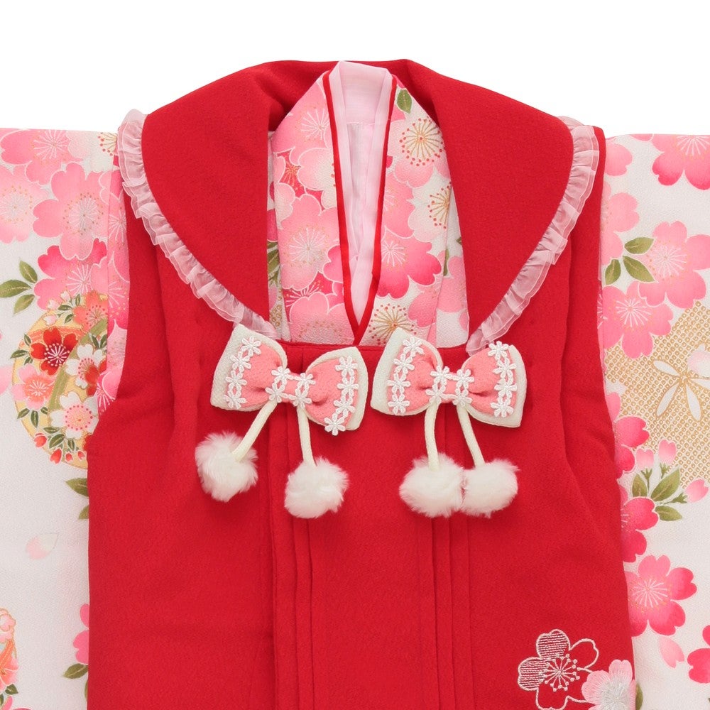 [レンタル] 七五三/節句 被布セット 3歳女の子 しっとり 桜美 ピンク