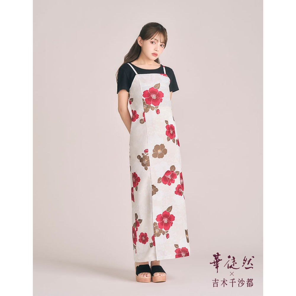 [レンタル] [2025新作]京都丸紅 華徒然×吉木千沙都 レディース浴衣 セパレート フルセット 椿 フリーサイズの宅配レンタル - 2