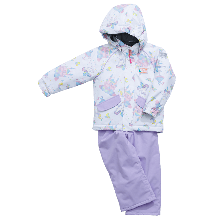 [レンタル] オンヨネ(ONYONE) キッズ スキー・スノボウェア 上下セット ユニコーン柄×パープル (100cm～120cm)の宅配レンタル - 2