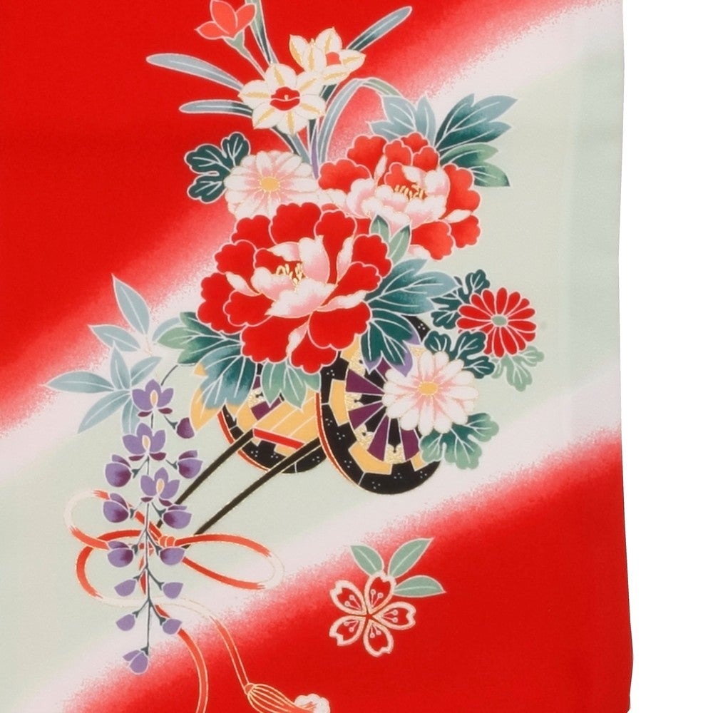 [レンタル] 七五三/節句 着物セット 7歳女の子 牡丹 御所車Aの宅配レンタル - 2