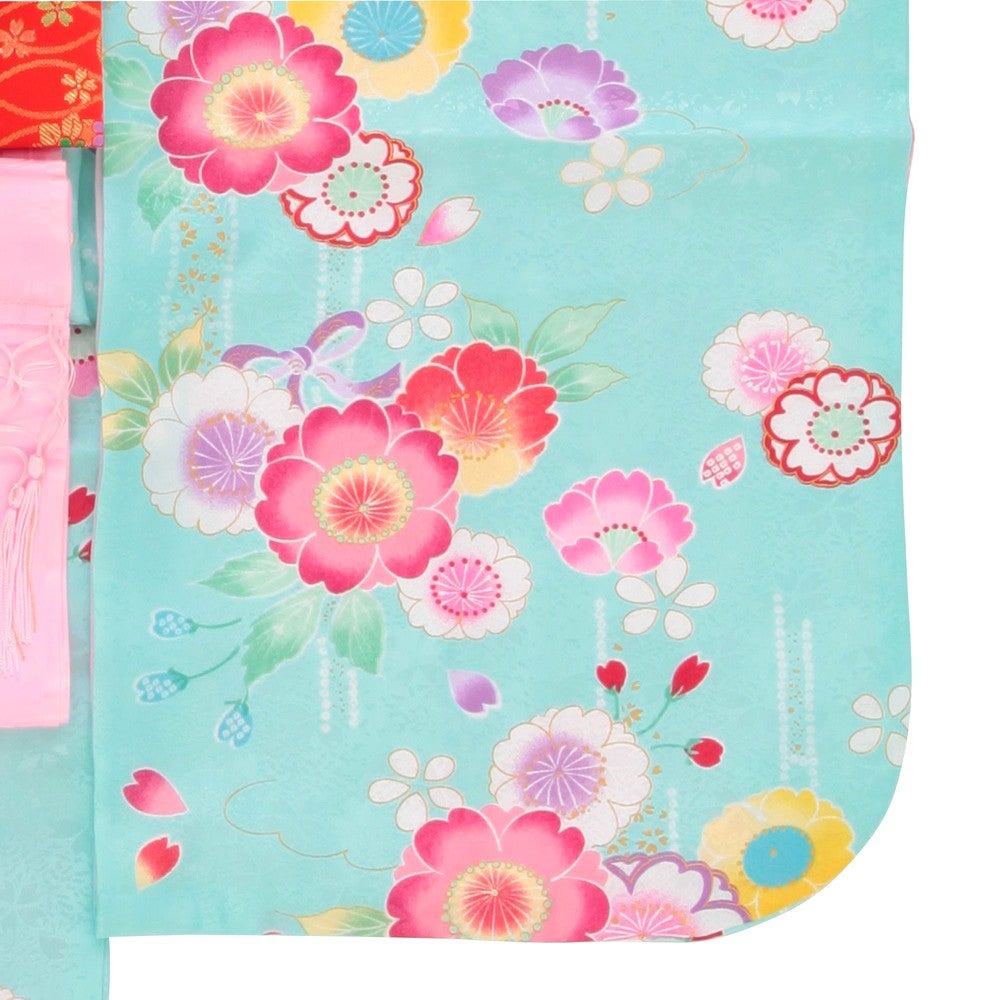 [レンタル] 七五三/節句 着物セット 7歳女の子 満開牡丹 ふんわりの宅配レンタル - 2