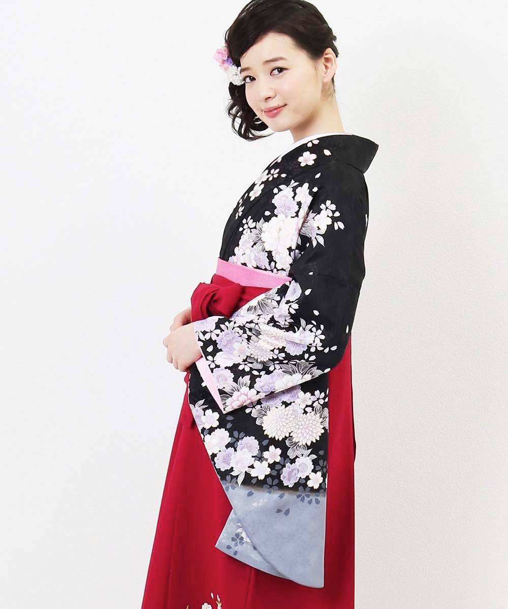 [レンタル] 【対応身長157cm～165cm】卒業式 袴 レンタル フルセット 女性 袴セット-828