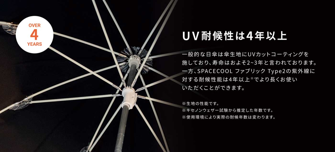 SPACECOOL 日傘Type2 UV耐候性 4年以上 - 11