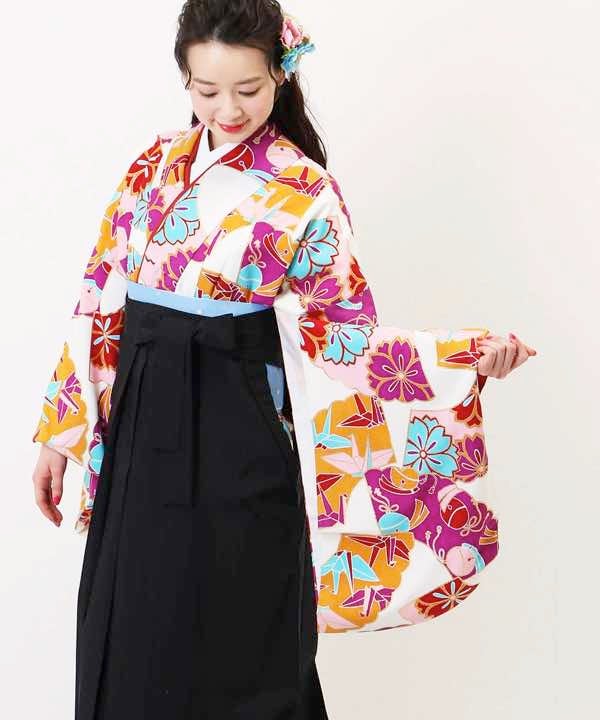 [レンタル] 【対応身長157cm～165cm】卒業式 袴 レンタル フルセット 女性 袴セット-1064の宅配レンタル - 13
