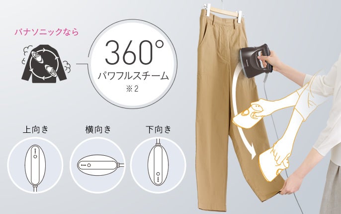 [レンタル] パナソニック 衣類スチーマー NI-FS570 ダークブラウン - 4