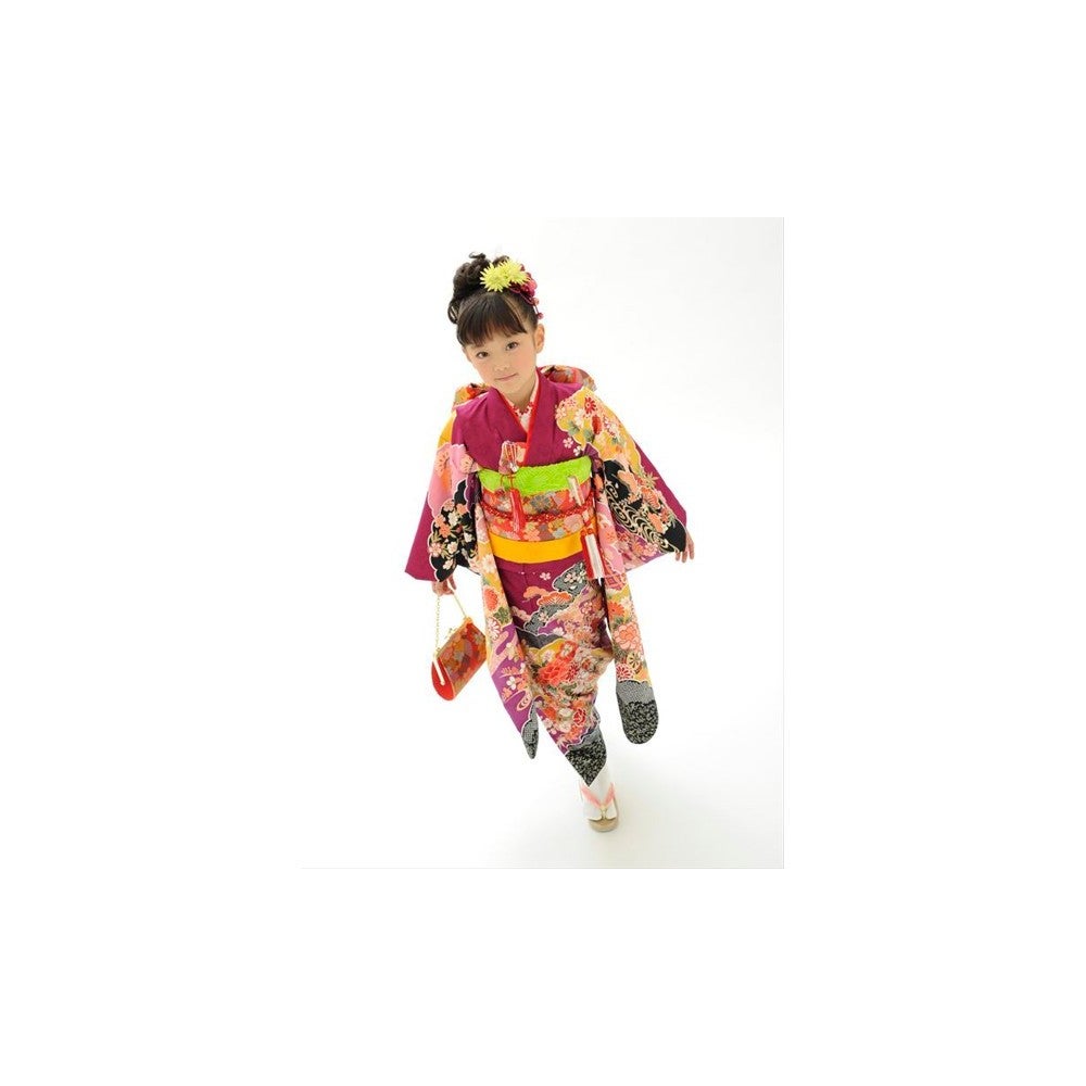 [レンタル] 七五三/節句 着物セット 7歳女の子 優雅 御所車の宅配レンタル - 2
