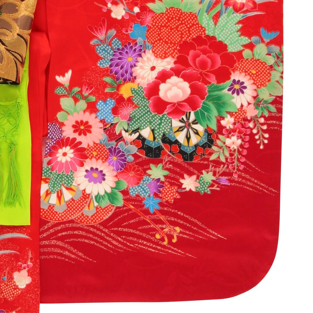 [レンタル] 七五三/節句 着物セット 7歳女の子 豪華 花々の宅配レンタル - 2