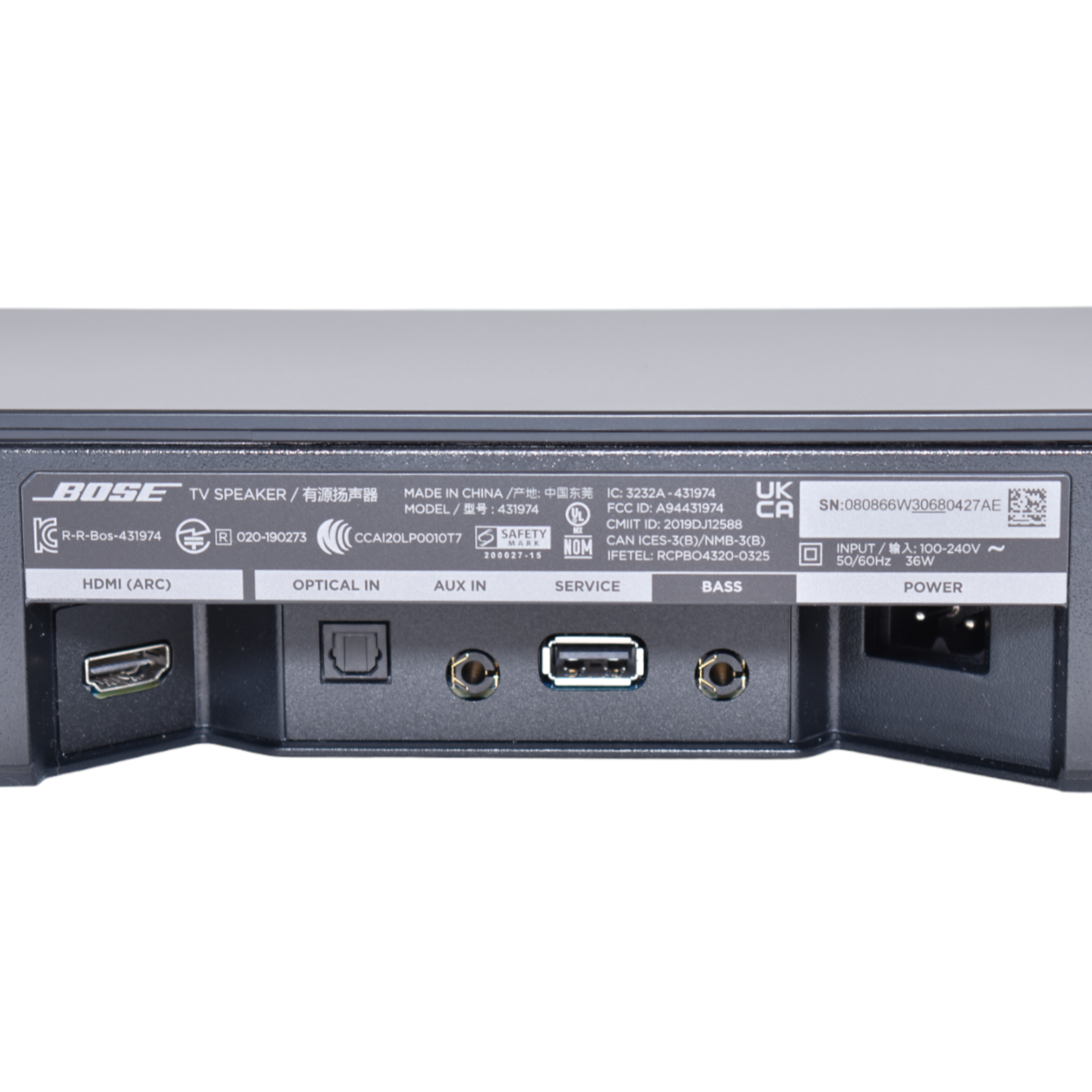 レンタル] Bose TV Speaker コンパクトサウンドバー ブラック - Rentio