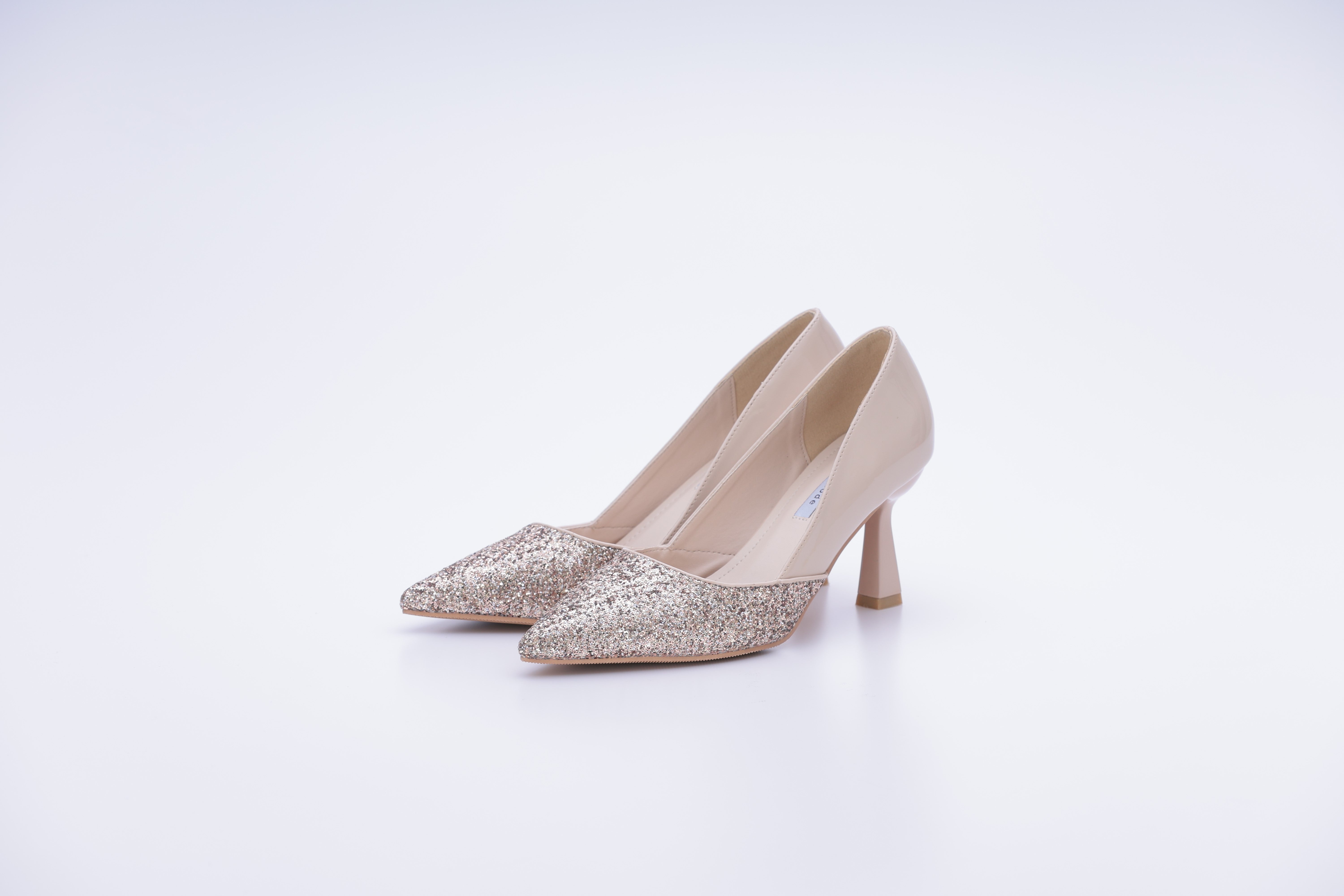 アートマリー グリッターパンプス ベージュ