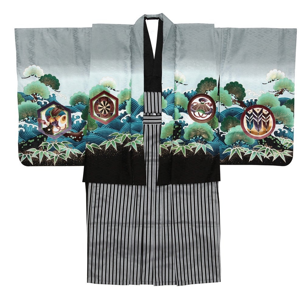 [レンタル] 七五三/節句 袴セット 3歳男の子 凛々しい鷹 金色刺繍の宅配レンタル - 4